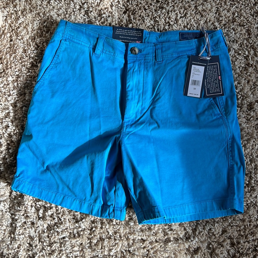 Vineyard Vines Blue Flat Front Men Shorts